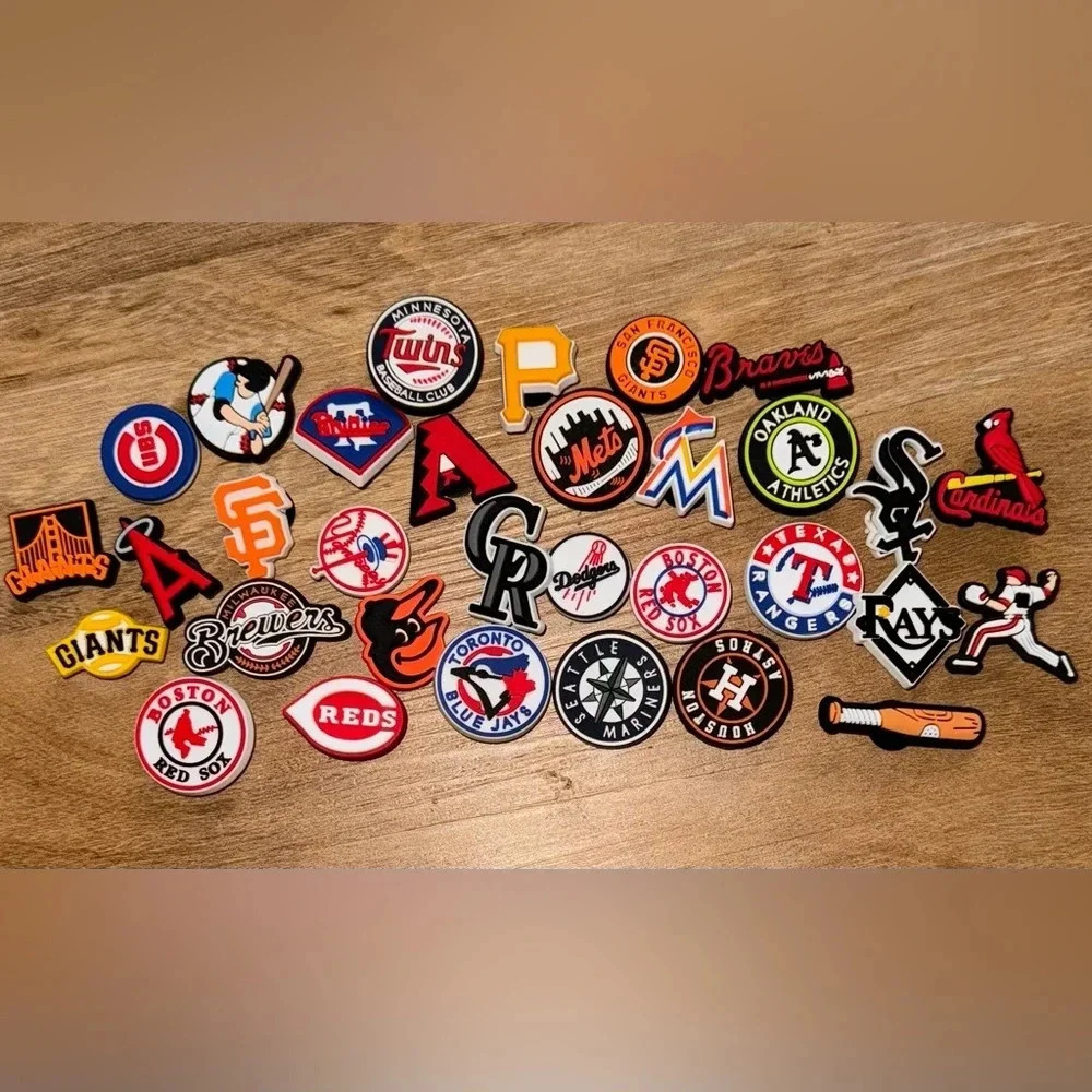 MLB BASEBALL TEAMS CROC JOBBITZ SET DODGERS GIANTS TWINS SOX SHOE CHARMS
